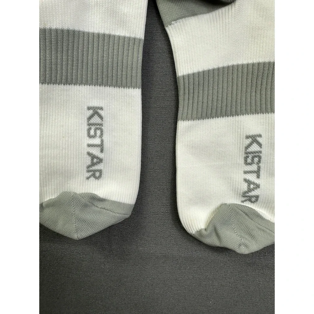 Kistar‎ KS Athletic Over The Calf Socks White Grey Compression Knee High Sport